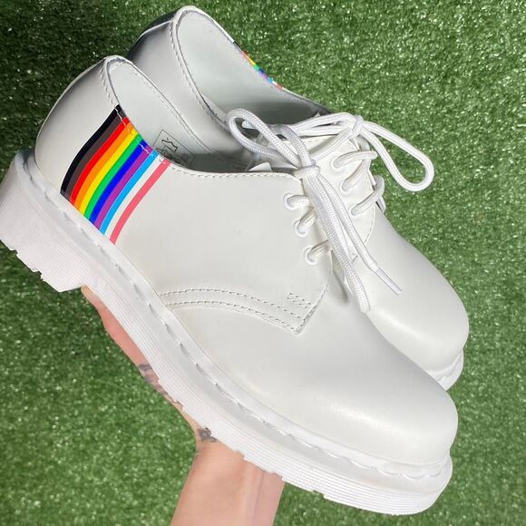 Doctor Martin Women's White Oxfords - Picture 2 of 6